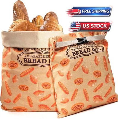 1 Pack Sourdough Beeswax Bread Bags for Homemade Bread Storage with Lining, Cott