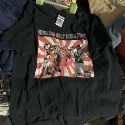 VTG Mindless Self Indulgence MSI Band Tee Shirt sz L Goth Emo Electropunk 2000s