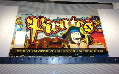 PIRATES SLOT MACHINE PLEXIGLASS ARISTOCRAT - FREE SHIPPING