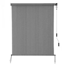 Outdoor Sunshade Roller Shades 48" W x 72" H, Cordless Roll Up Shade Blinds P...
