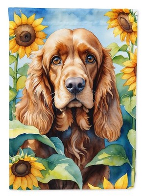 Cocker Spaniel Buff In Sunflowers Flag