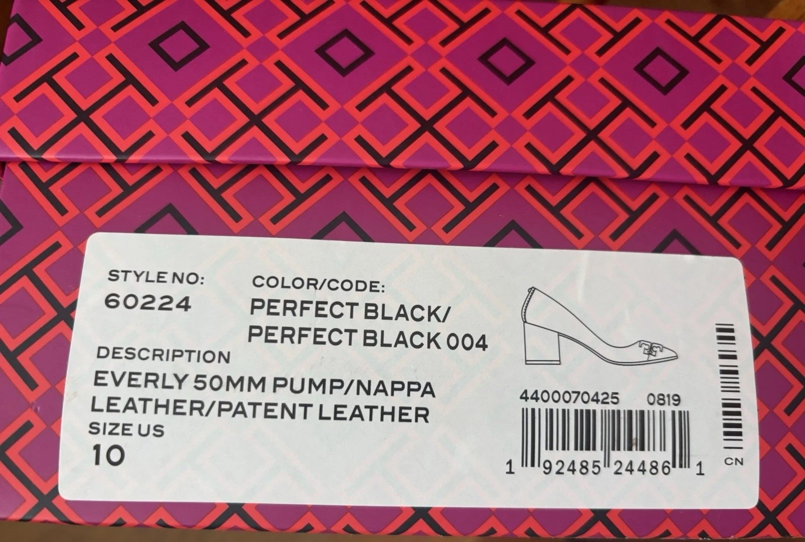 TORY BURCH Everly Tacco a Blocco con Punta a Cappuccio in Pelle Nero Taglia 10