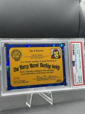 2025 Topps Chrome Marvel Sapphire IRON MAN Merry Marching Society /60 PSA 8
