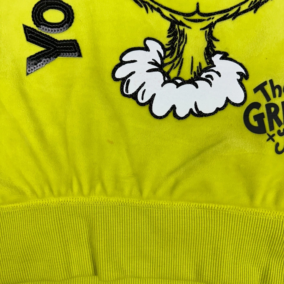 Sudadera The Grinch Niñas L Terciopelo Verde Eres Tan Mimosa Como Un Cactus Justice Foto 4 de 4