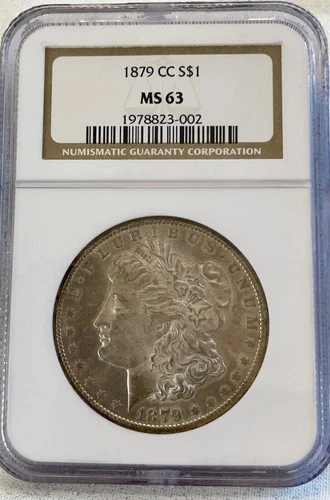 1879-CC Morgan Dollar CERTIFIED NGC MS 63 Carson City Silver Dollar