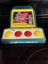 Vintage 80  s Coleco Jazz Drum Children  s Toy Drums Hawaiian Theme Works 