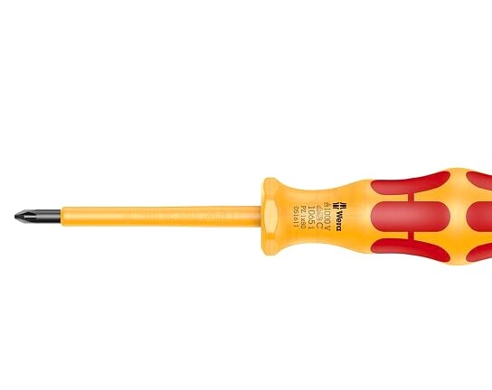 Screwdriver: Insulated; Pozidriv®; PZ1; Blade Leng - WERA.05051611001 | EU Stock-image
