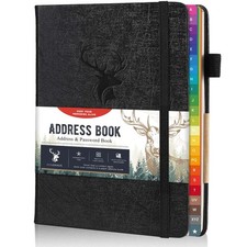 Address Book with Alphabetical Tabs, Hardcover Large Print Telephone and Addr