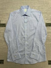 Brooks Brothers Dress Shirt Mens 15 Blue Cotton Button Up