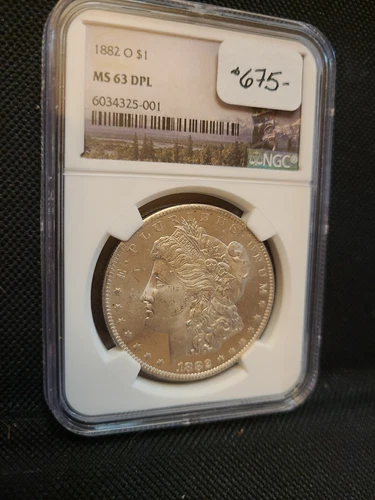 1882-O NGC MS63 DPL (DMPL) MORGAN SILVER DOLLAR *NICE COIN*