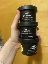 LUSH cup o’coffee 125g x 3 face and body scrub
