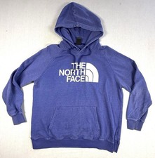 The North Face Hoodie Hooded Sweater Women XL Purple Pullover Cotton