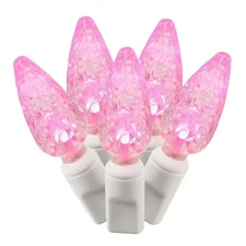 Vickerman X6W8510 LED White Wire End Connecting 25 ft. Long Light Set with Pi...