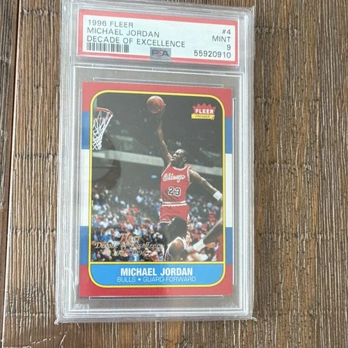 Fleer 1996-97 Michael Jordan Bulls Decade of Excellence #4 PSA 9 Graded