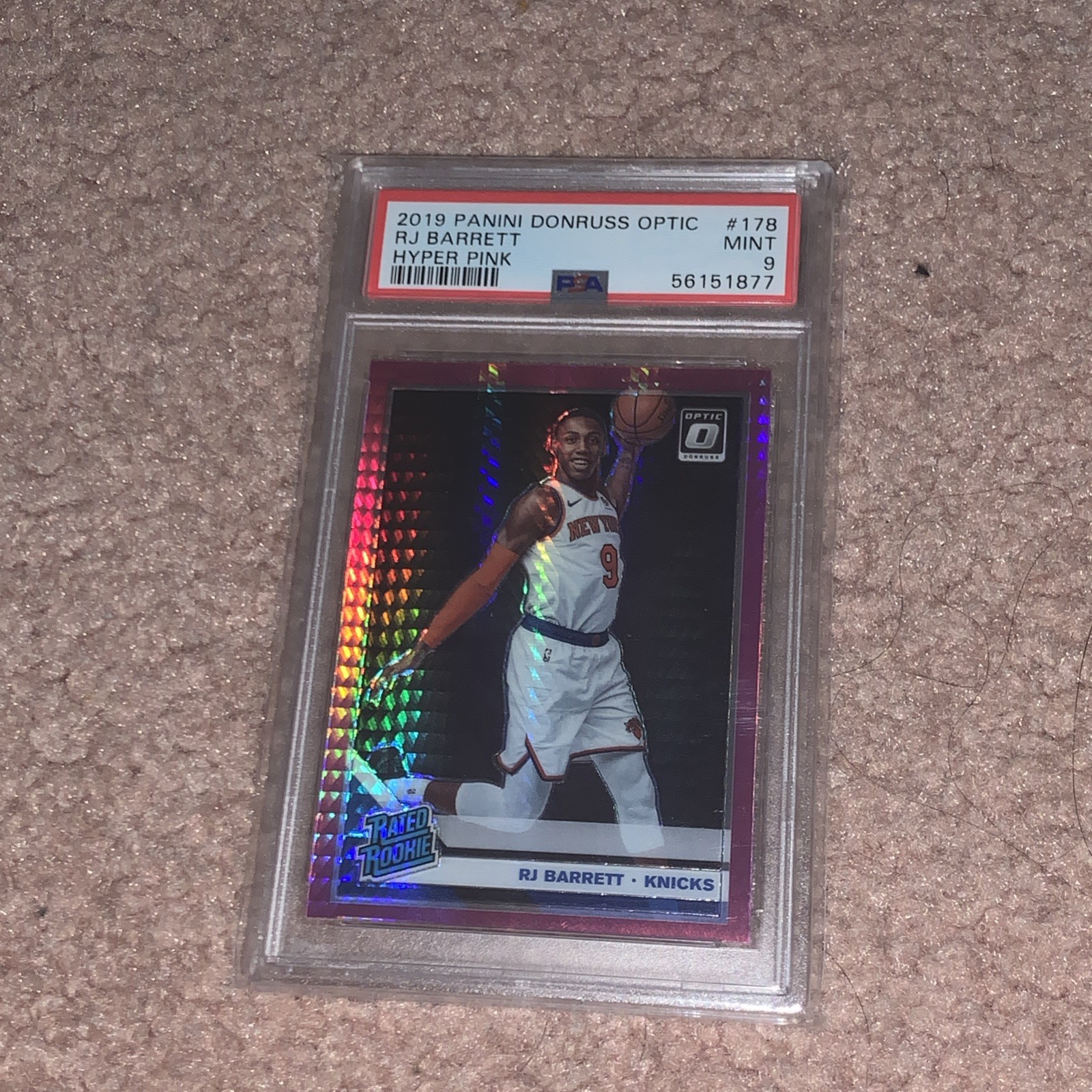 2019-20 Panini Donruss Optic Rated Rookie RJ Barrett #178 Pink Hyper Prizm (RC)