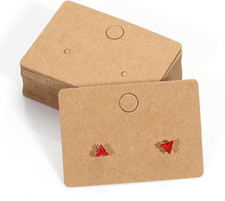 200 Pcs Earring Cards,Kraft Paper Earrings Tags Earring Card,Blank Paper Cards,1