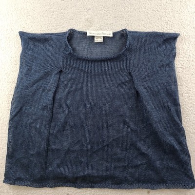 Giancarlo Ferranti Linen Mesh Blouse Roll Neck One Size