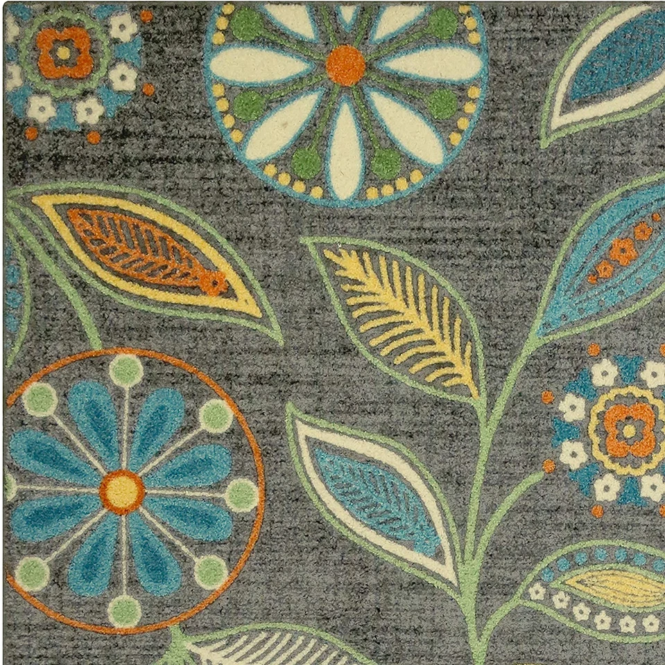 Reggie Floral Kitchen Rugs Non Skid Accent Area Carpet [Made in USA], Multi, 2'6 - Image 4 of 4
