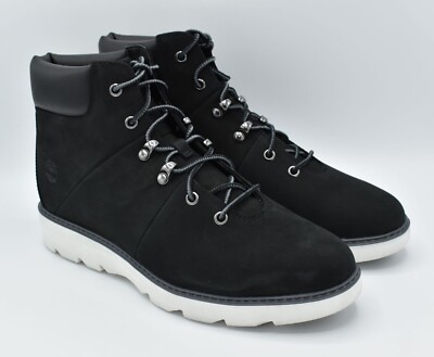 Timberland Womens Size 8.5 Keeley Field Mid Hiker Black Nubuck Shoes Boots
