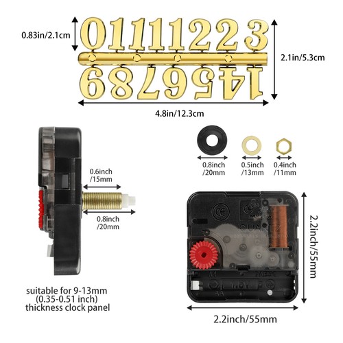 6Set Quartz Wall Clock Movement Mechanism DIY Replacement Hands Repair Tool Kit - Picture 7 of 9