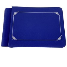 Creative Memories 5 x 7 Sapphire Blue Scrapbook Album Silver w/ 20 White Pages