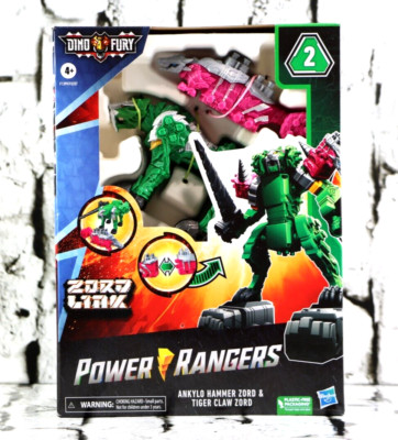 Power Rangers Dino Fury Ankylo Hammer Zord Link & Tiger Claw