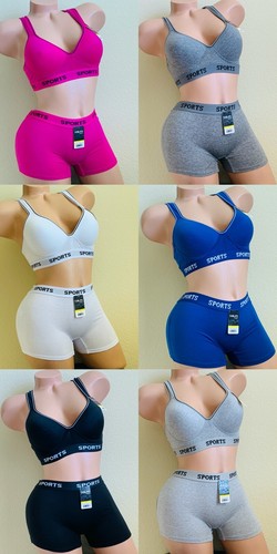 Sports Bras Boyshorts 6-12 Yoga Racer Back High Impact Gym Exercise lot 32B-42C - Picture 2 of 12
