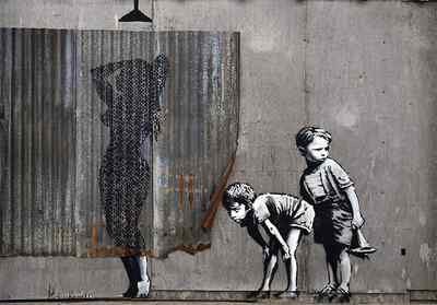 120cm Huge Canvas Street Art Graffiti  Print painting stencil shower licensed 