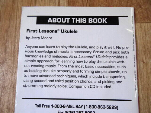 Jerry Moore - First Lessons Ukulele (Mel Bay Sheet Music 2004) NEW - Picture 2 of 5
