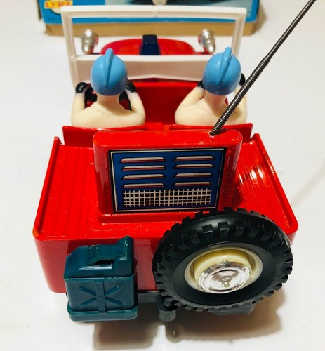 VINTAGE LYRA No222 FIRE CHIEF JEEP BATTERY OPERATED GREEK USED IN BOX RARE - Picture 14 of 18