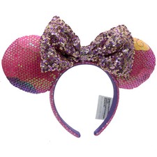 Disney Parks Party Bow Ears Pink Sequin Headband SHDR Chinese New Year