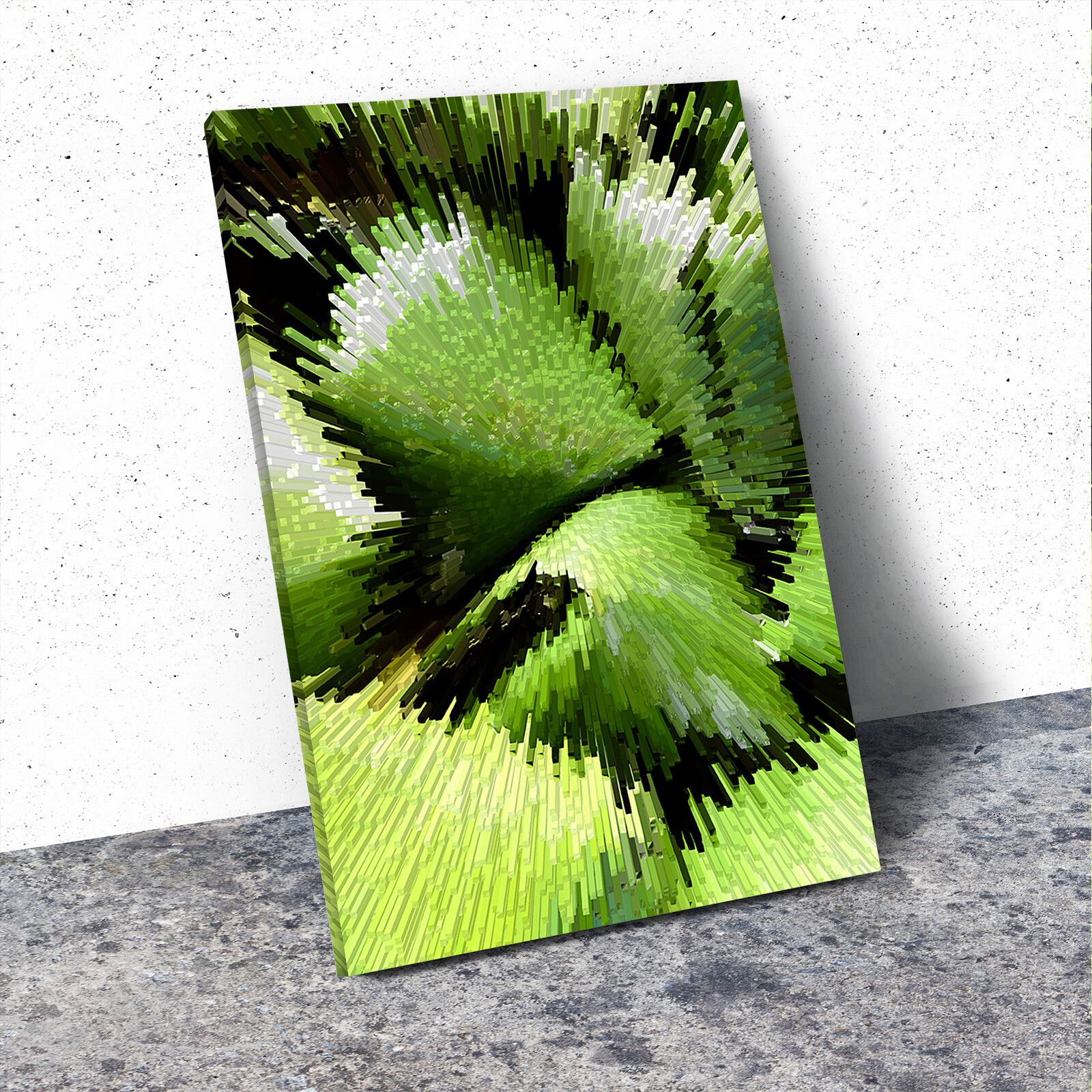 Green Black Funky Portrait Abstract Canvas Wall Art Large Picture Prints eBay