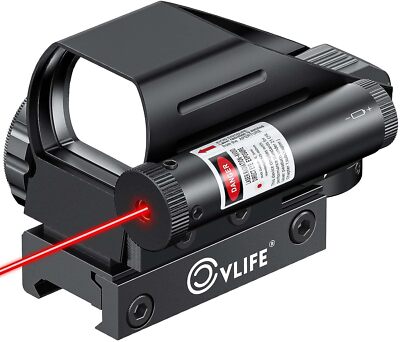 Reflex Sight Red And Green 4 Reticle Dot Sight With 2Mw Red Sight Laser 1X22X33