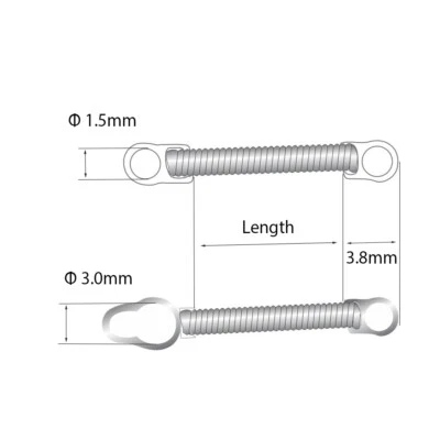 J&J ORTHO™ J&J Ortho Dental Orthodontic NiTi TAD Standard Closed Coil Spring Optional Size
