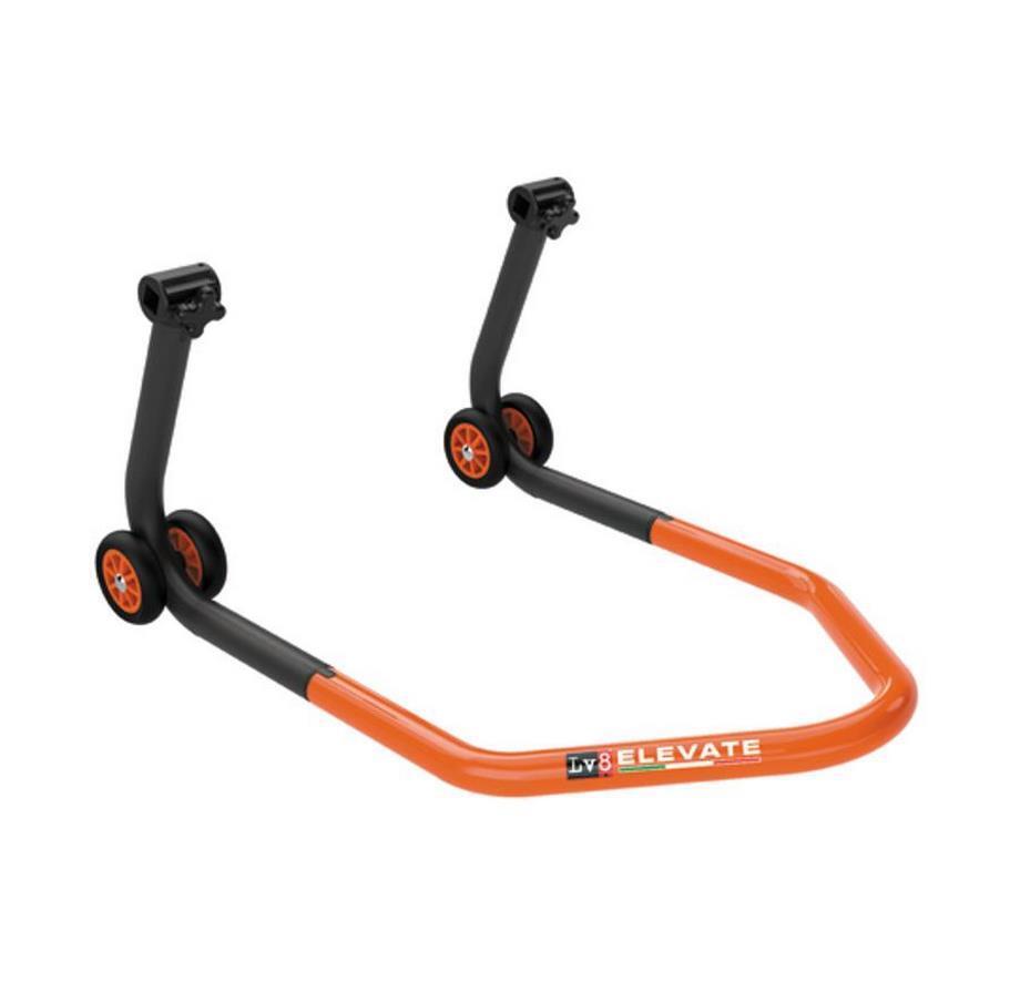 Béquille atelier arrière universel moto sport roadster support v noir orange