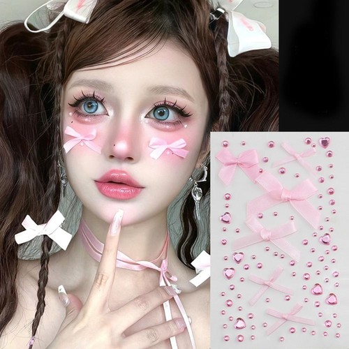 Self Adhesive Hair Crystal Sticks Face Crystal Stickers for Hair Face Makeup - Picture 17 of 26