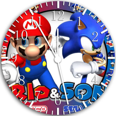 Super Mario Sonic Frameless Borderless Wall Clock Nice For Gifts or Decor W53