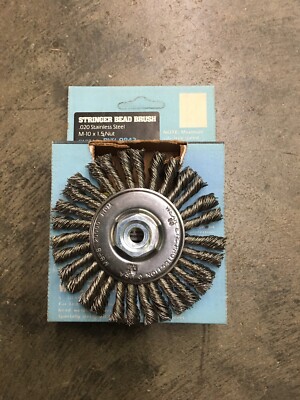 Eagle 4'' Stringer Bead Wheel - .020'' Stainless Steel M-10 X 1.5 Nut, BW-9843