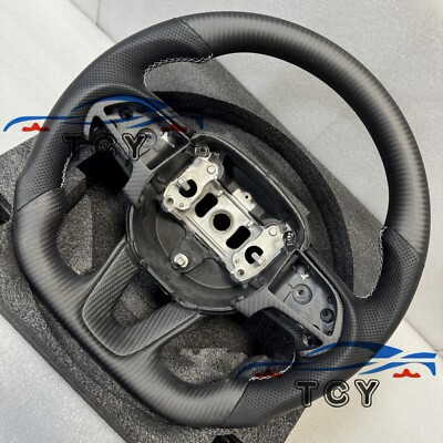 Matte Carbon Fiber Steering Wheel for Dodge Hellcat Durango Charger with Heated