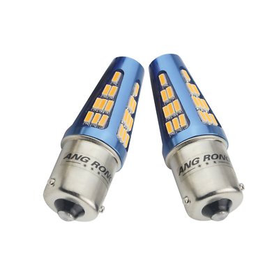 Ampoules PY21W LED BAU15S Canbus Orange Chromé 144SMD Clignotants Pour Voitures - Foto 6