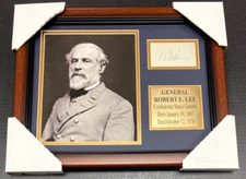 ROBERT E LEE THE GENERAL AUTOGRAPHED REPRINT Facsimile FRAMED 8x10 PHOTO