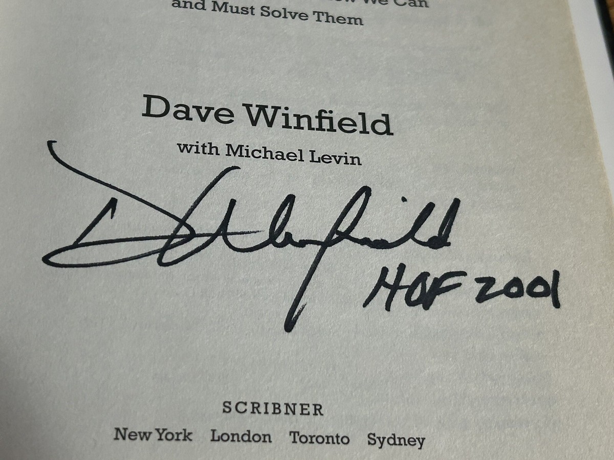 Dave Winfield 直筆サインボール HOF 2001 Dave Winfield Signed Autographed Book Dropping The Ball 2001 HOF