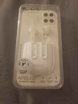 Air Magnetic Airbuds True Wireless Earbuds - White Bluetooth NIB