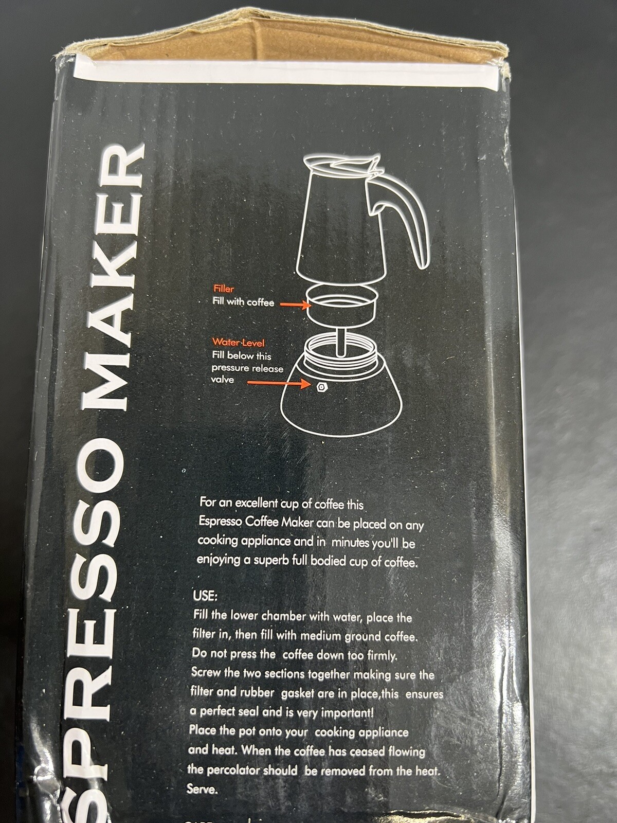 Stovetop Espresso Maker Pot 4 cup Stainless Steel Moka Pot