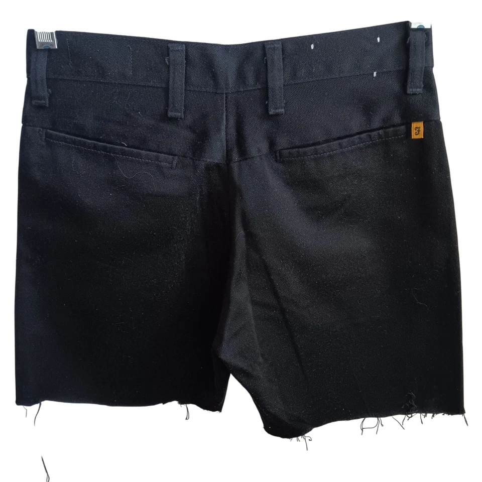 Pantalones cortos de mezclilla Farah negros vintage de 27" con cierre de botones y bolsillos para hombre Foto 2 de 4