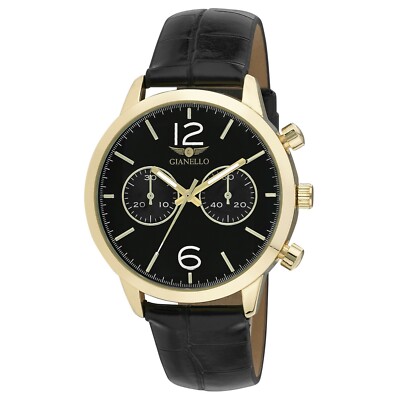 Gianello Men's 42mm Textured Strap Watch