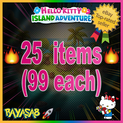 Hello Kitty Island Adventure Items Bundle  99x Each Apple Arcade|Nintendo|Steam