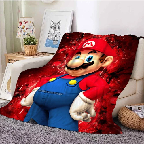 Manta de franela para niños 3D Super Mario sofá dormitorio manta edredón regalo - Imagen 9 de 12