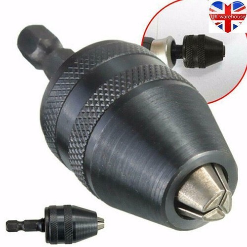 Keyless Adapter Hex Shank Driver Impact Screwdriver Tool Accessories Drill Chuck