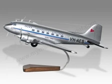 Douglas DC-3 Trans Australia Airlines Desk Wood Airplane Model Small Scale 1/100